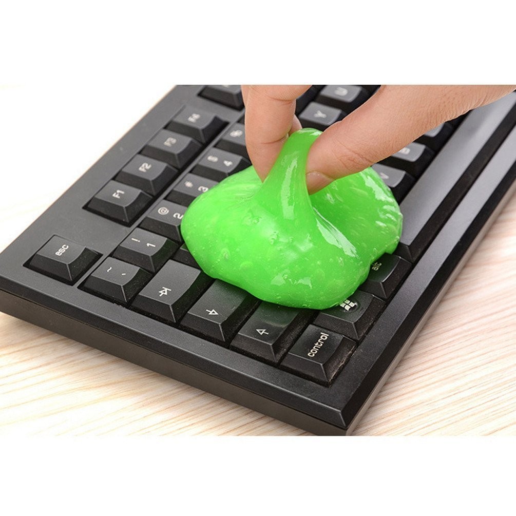 RiaTech® [Light Green] Magic Keyboard Cleaner Gel Sticky Jelly Desktop Laptop Computer Dust Remover Flexible Soft Glue