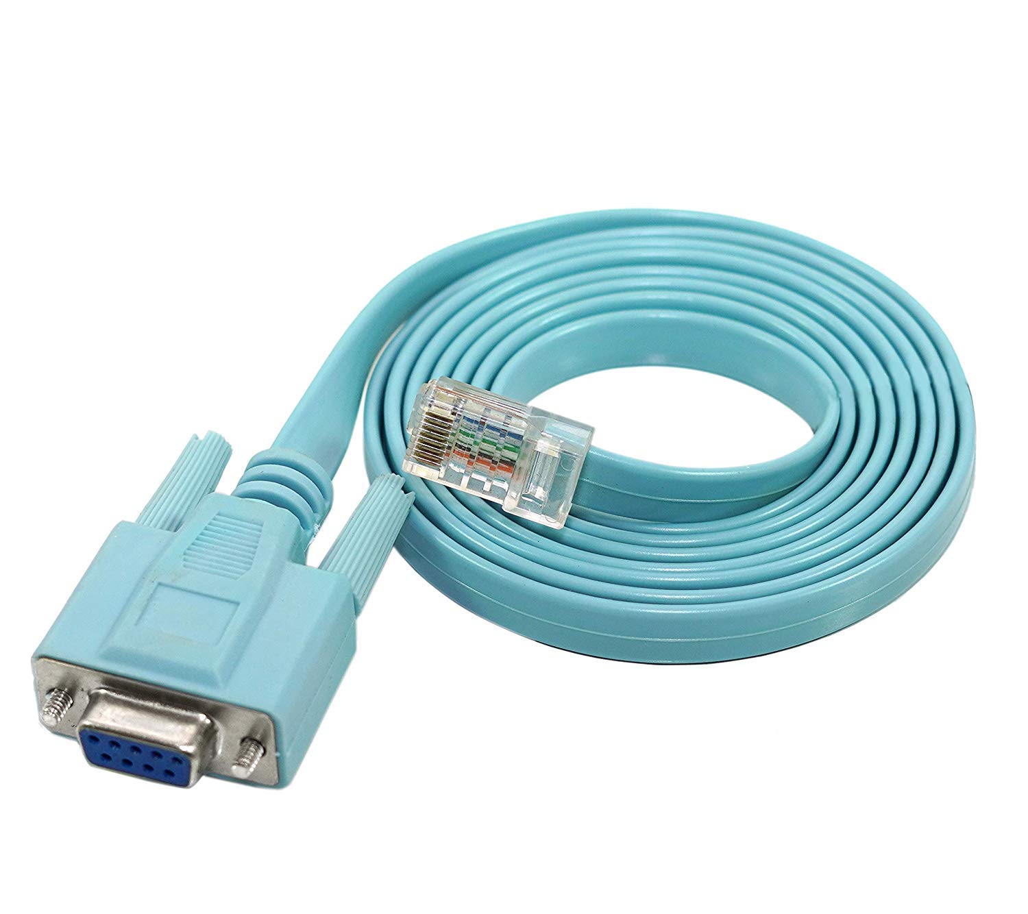 RiaTech Rollover Console Cable DB9 Female to RJ45 Male Cable- 1.5 Meter