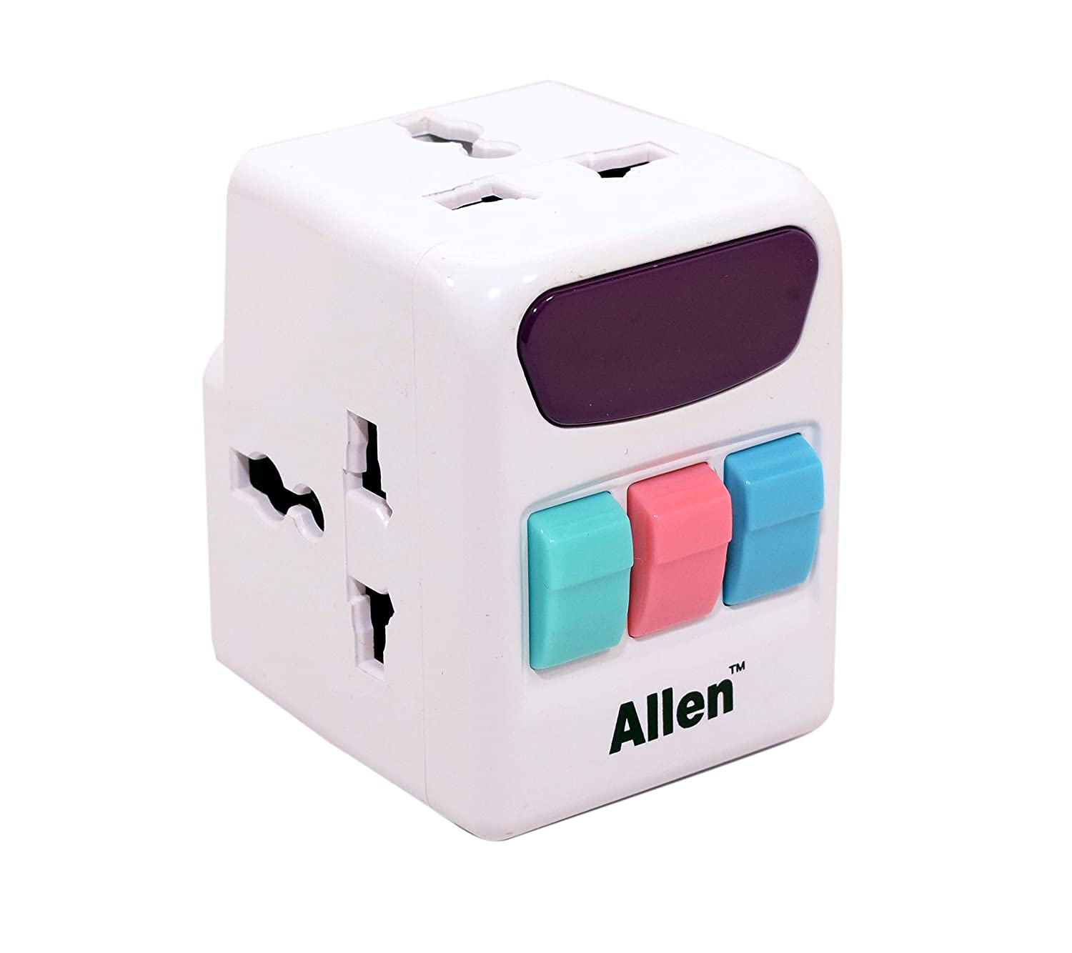 RIATECH 3 pin Travel Adapter with Alll in One Universal Multi Plug Socket 220V Individual Switches & 3 Sockets